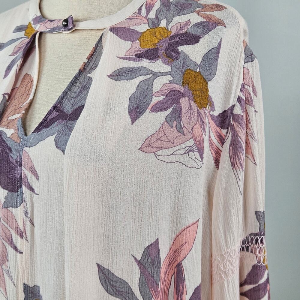 Free‎ People Tunic Boho Mini Dress Floral Print | Women's Small | MINOR FLAW - Picture 11 of 16